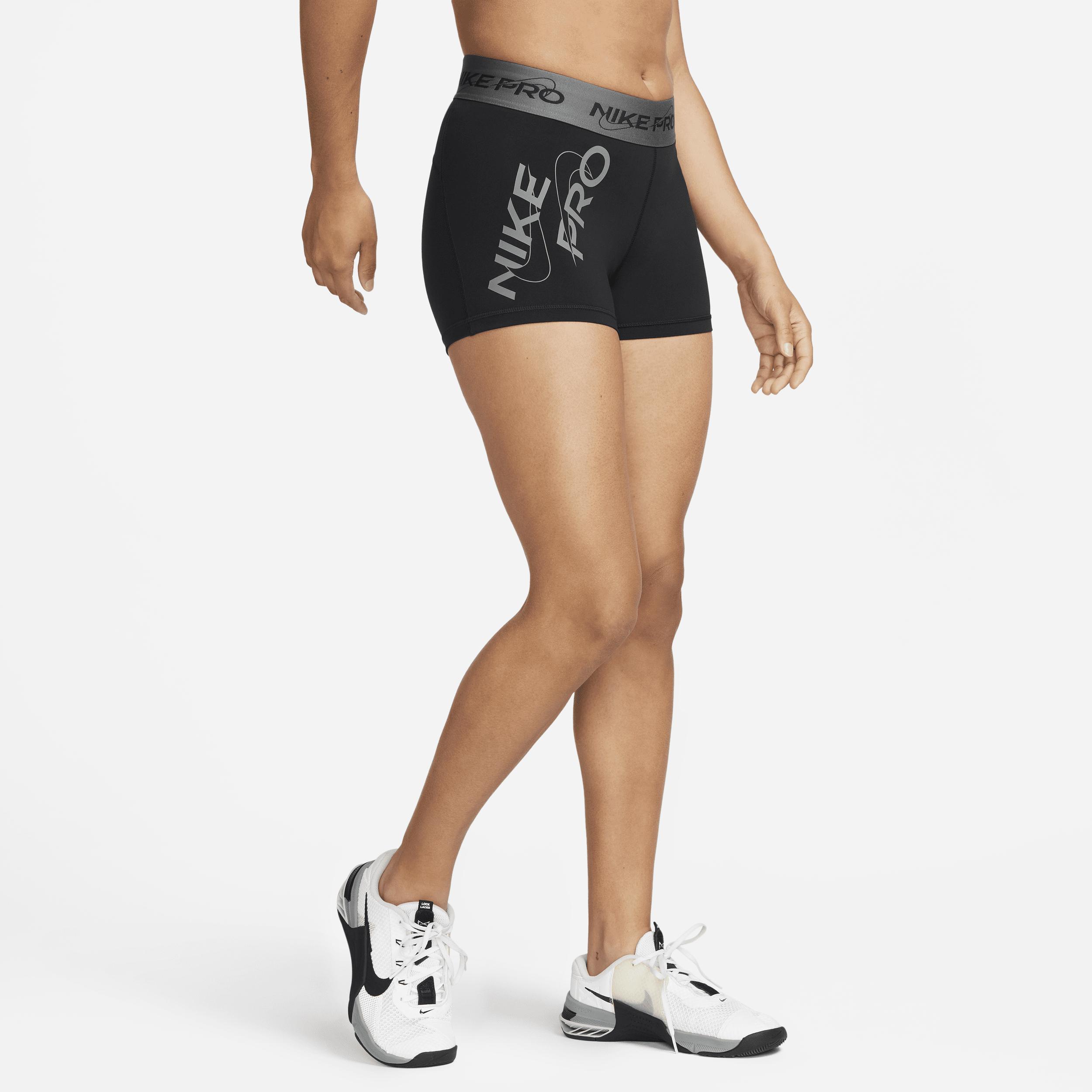 Nike Pro Mid Rise Graphic Training Shorts Product Image
