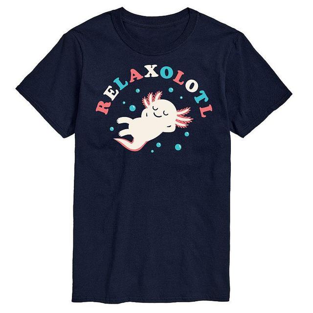 Big & Tall Relaxolotl Short Sleeve Graphic Tee, Mens Blue Product Image