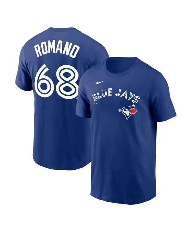 Mens Nike Jordan Romano Royal Toronto Blue Jays Player Name and Number T-shirt Product Image